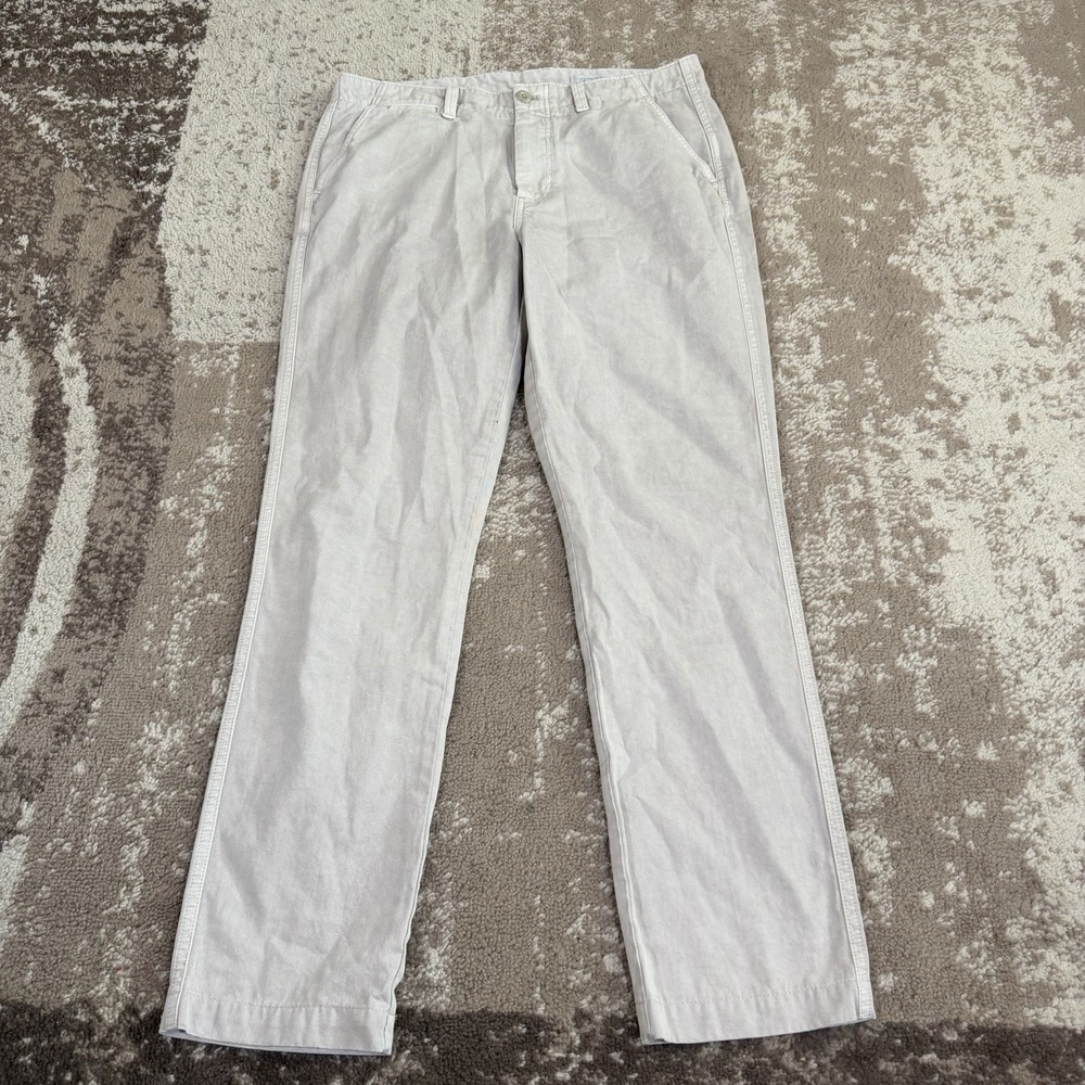 Outerknown Nomad Chino Pants Mens 32x30 Tan Organic Cotton Classic Fit Commuter